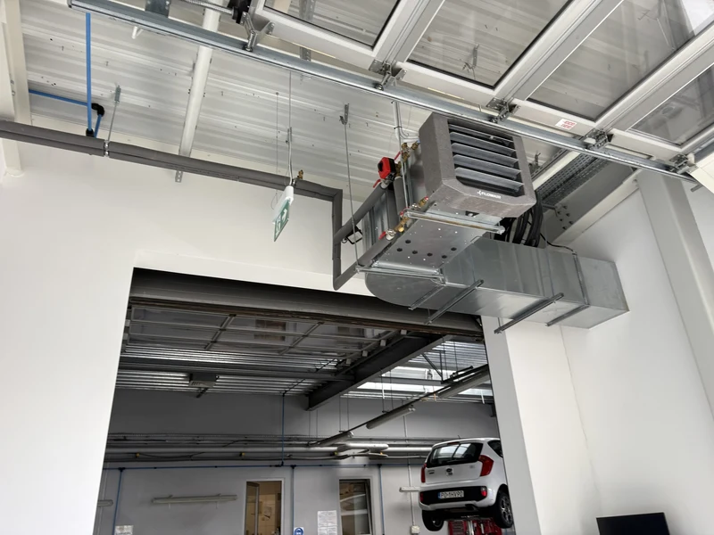 Instalacja grzewcza hali